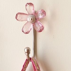 3 - NEW POTTERY BARN KIDS CRYSTAL FLOWER HOOKS